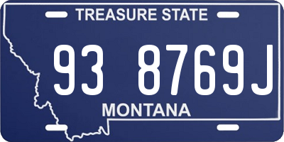 MT license plate 938769J