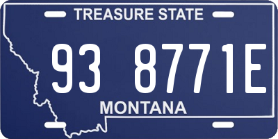 MT license plate 938771E