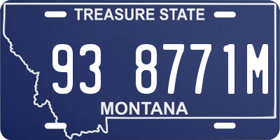 MT license plate 938771M