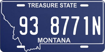 MT license plate 938771N