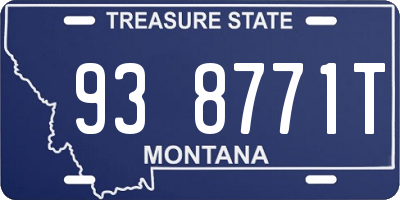 MT license plate 938771T
