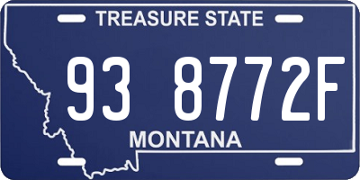 MT license plate 938772F