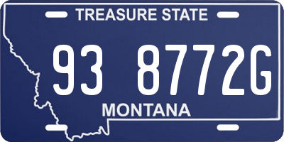 MT license plate 938772G