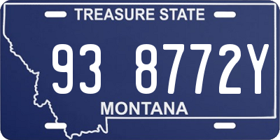 MT license plate 938772Y