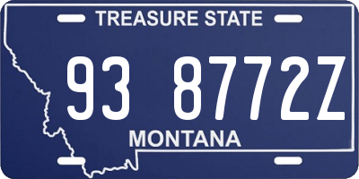MT license plate 938772Z