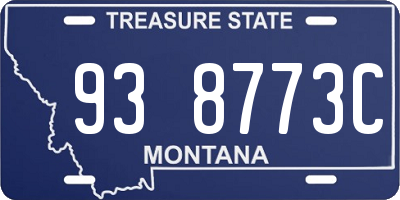 MT license plate 938773C