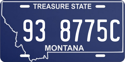 MT license plate 938775C