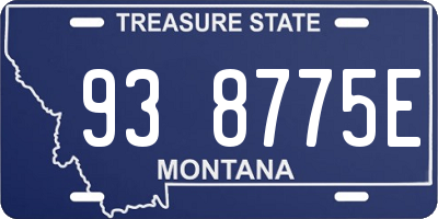 MT license plate 938775E
