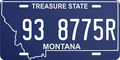 MT license plate 938775R