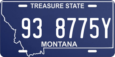 MT license plate 938775Y