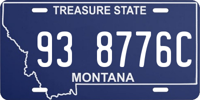 MT license plate 938776C
