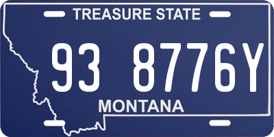 MT license plate 938776Y