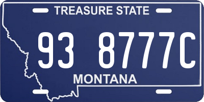 MT license plate 938777C