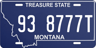 MT license plate 938777T