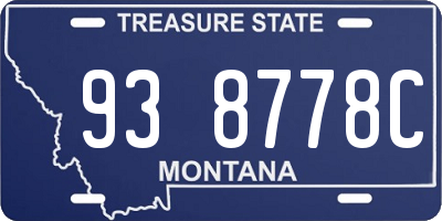 MT license plate 938778C