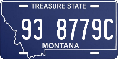 MT license plate 938779C