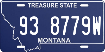 MT license plate 938779W