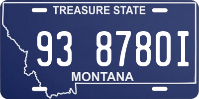 MT license plate 938780I
