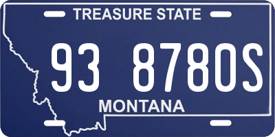 MT license plate 938780S