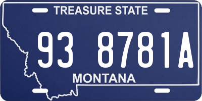 MT license plate 938781A