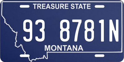 MT license plate 938781N