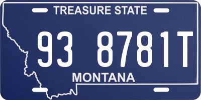 MT license plate 938781T