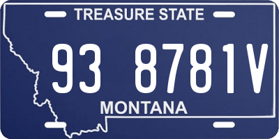 MT license plate 938781V