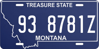 MT license plate 938781Z