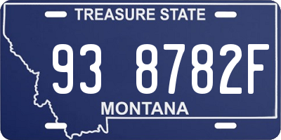 MT license plate 938782F
