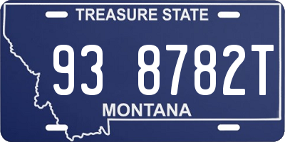 MT license plate 938782T