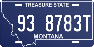 MT license plate 938783T