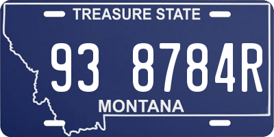 MT license plate 938784R