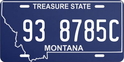 MT license plate 938785C