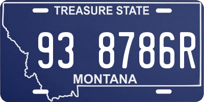 MT license plate 938786R