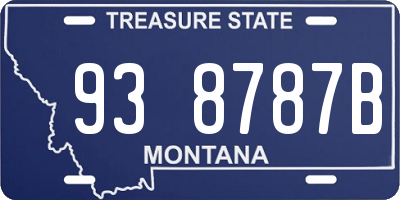 MT license plate 938787B