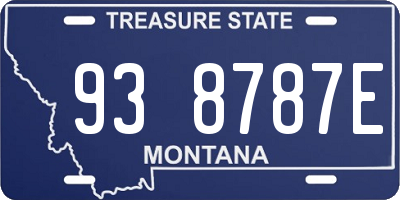 MT license plate 938787E