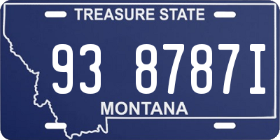 MT license plate 938787I