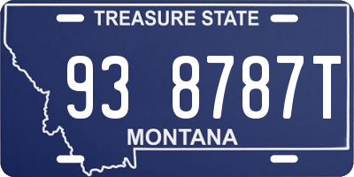 MT license plate 938787T