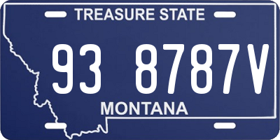 MT license plate 938787V