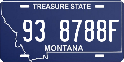 MT license plate 938788F