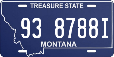 MT license plate 938788I