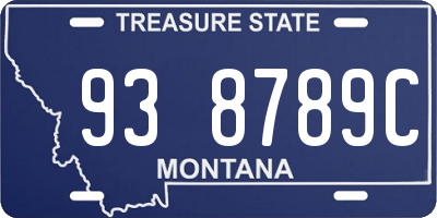MT license plate 938789C