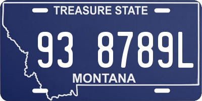 MT license plate 938789L