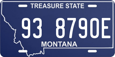 MT license plate 938790E