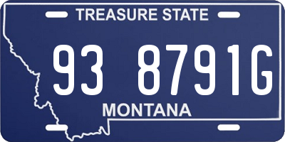 MT license plate 938791G