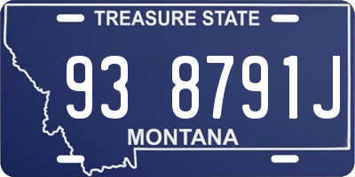 MT license plate 938791J