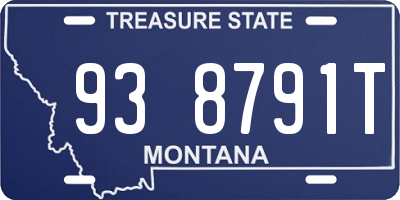 MT license plate 938791T