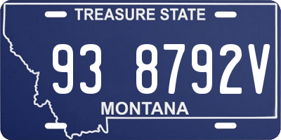 MT license plate 938792V
