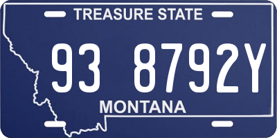 MT license plate 938792Y