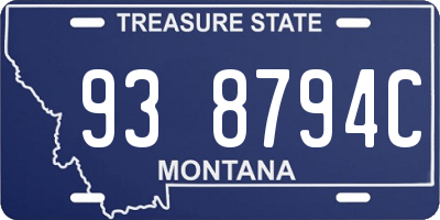 MT license plate 938794C
